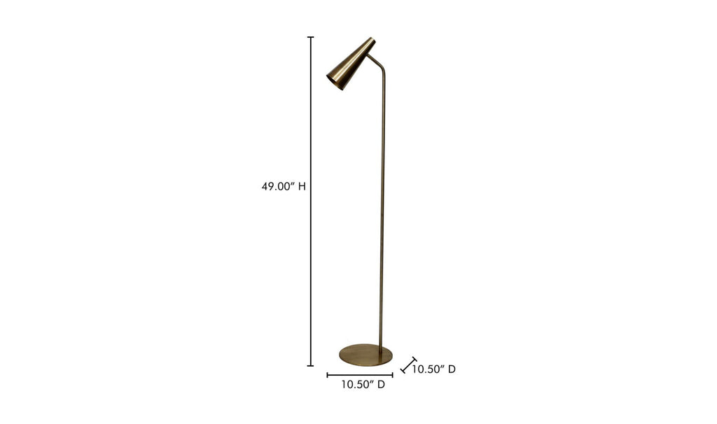 Gold Trumpet Floor Lamp