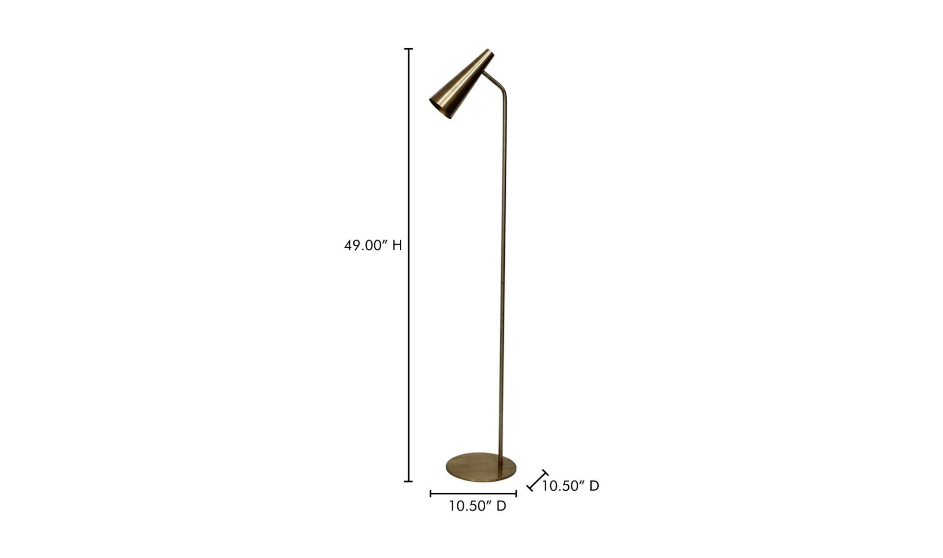 Gold Trumpet Floor Lamp