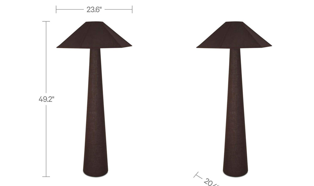 Ceramic Gigi Floor Lamp, Dark Brown