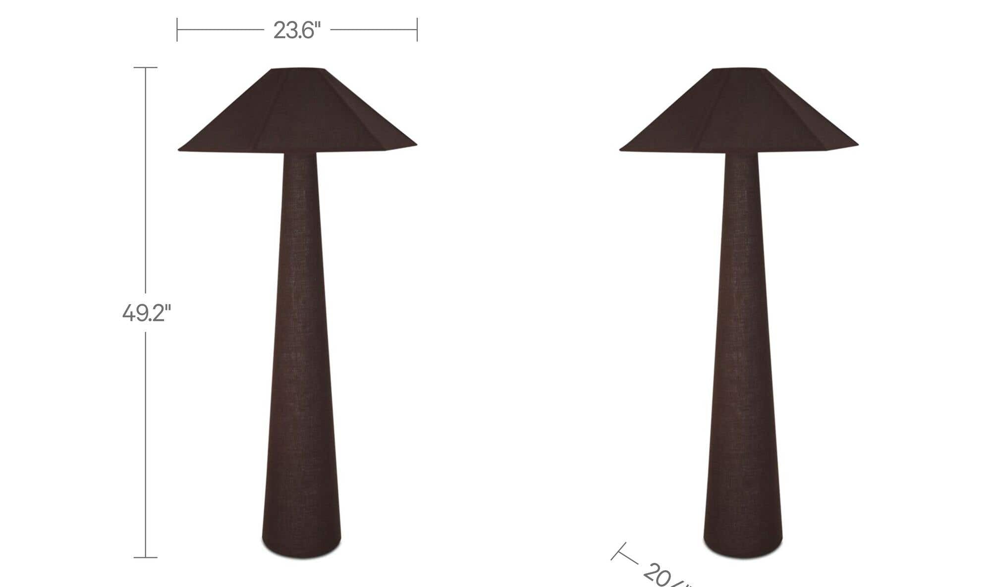 Ceramic Gigi Floor Lamp, Dark Brown