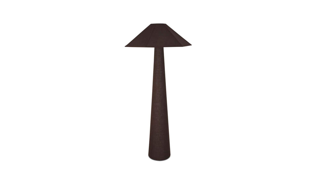 Ceramic Gigi Floor Lamp, Dark Brown
