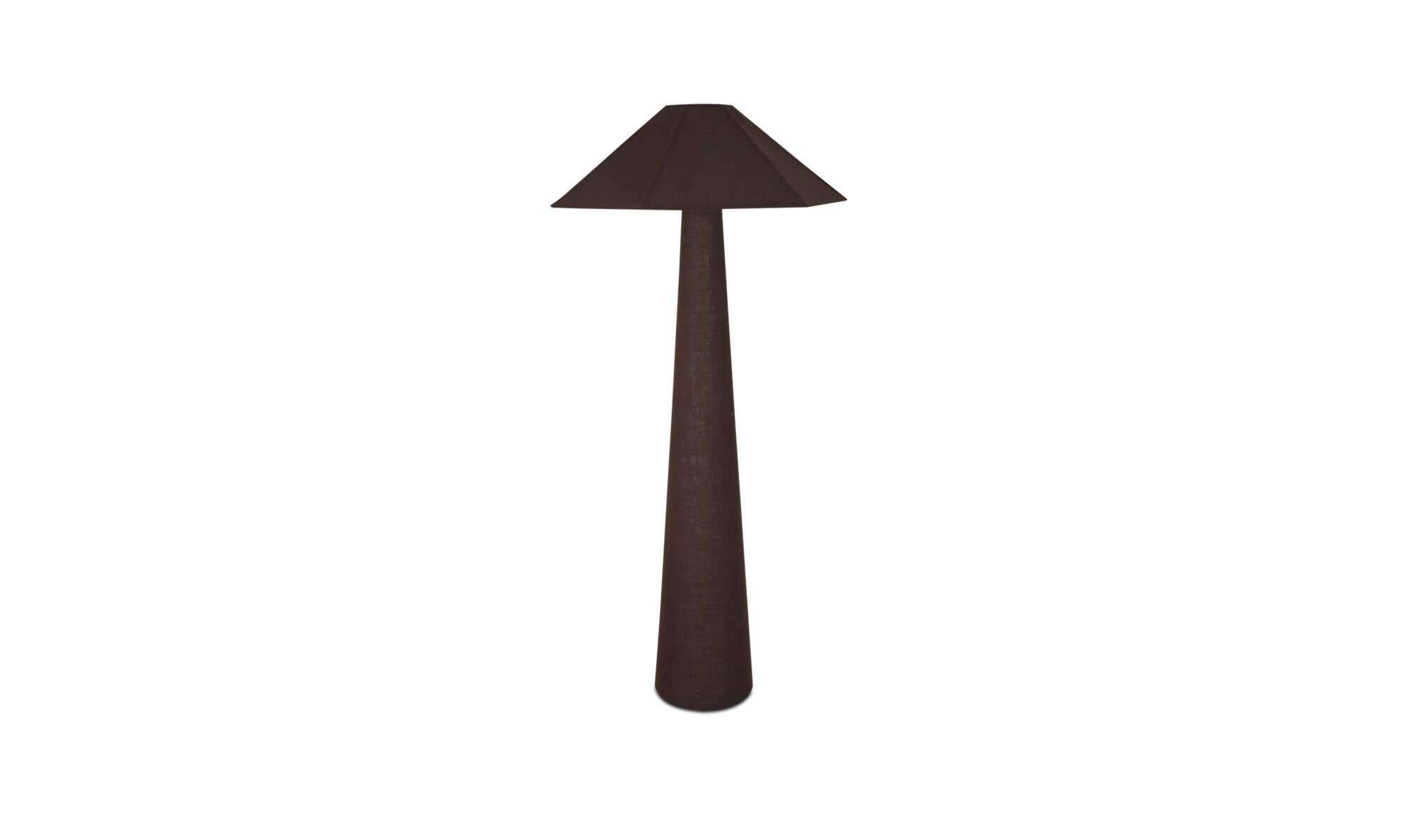 Ceramic Gigi Floor Lamp, Dark Brown