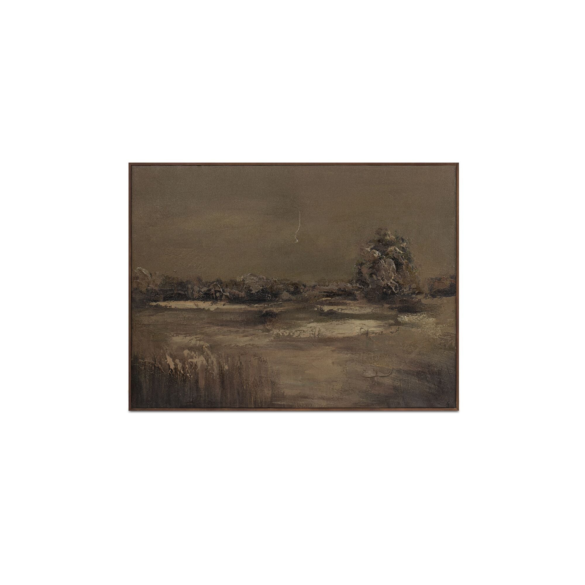 Ode framed painting by Moe's Home Collection, canvas, abstract multicolor layered composition