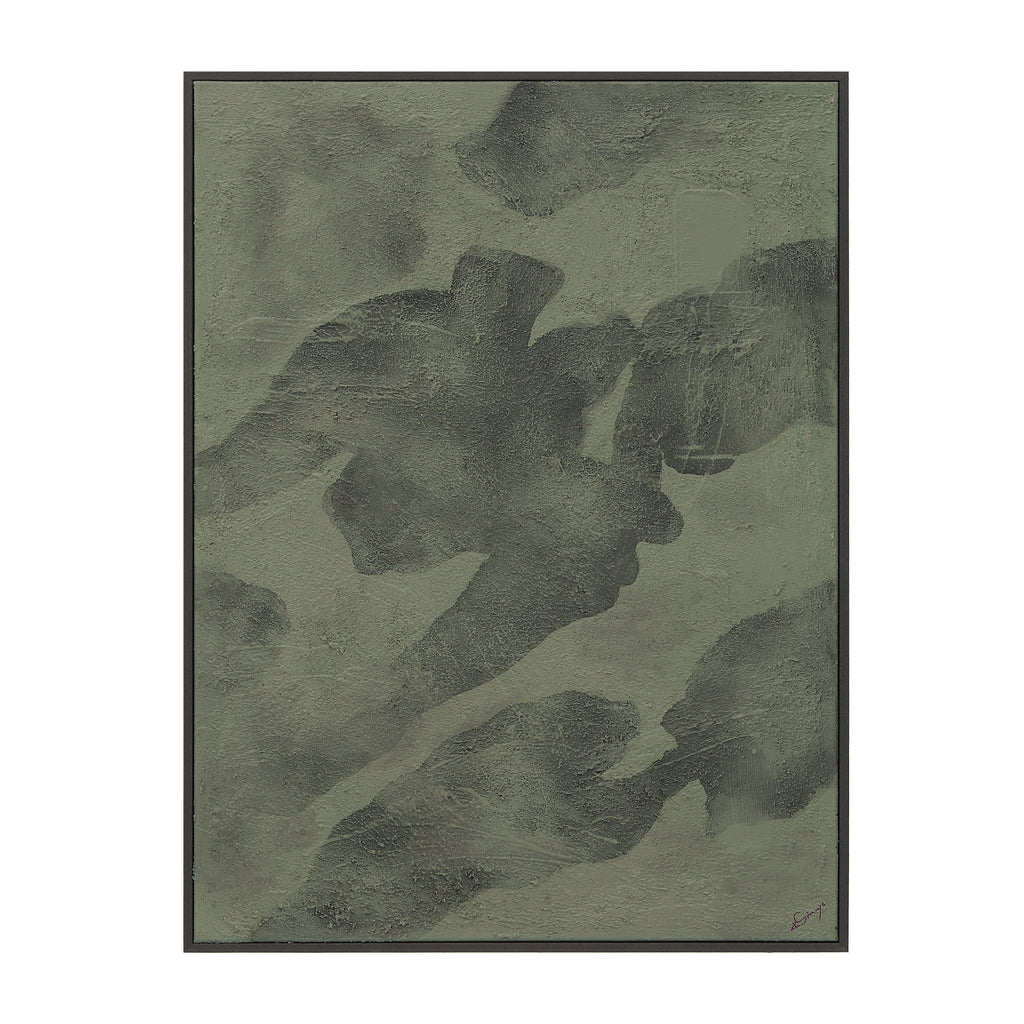Olivea wall art by Renwil, cotton canvas, charcoal frame