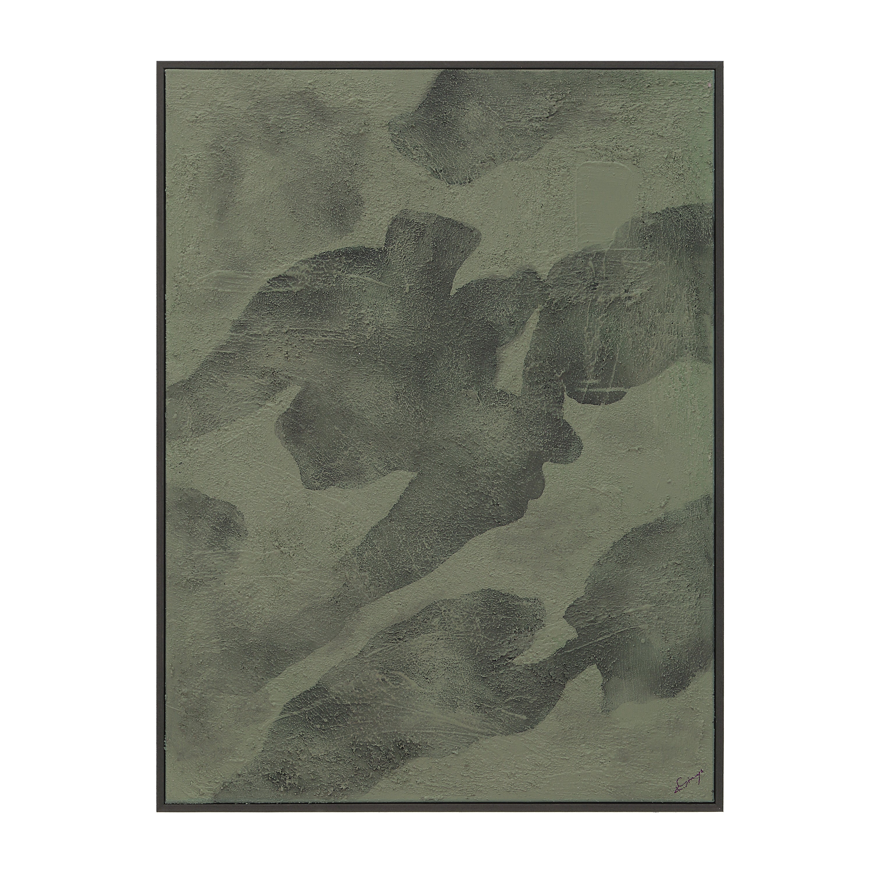Olivea wall art by Renwil, cotton canvas, charcoal frame