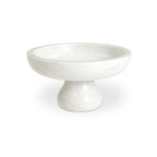 Palermo pedestal bowl by Moe's Home Collection, Rajnagar white marble, footed