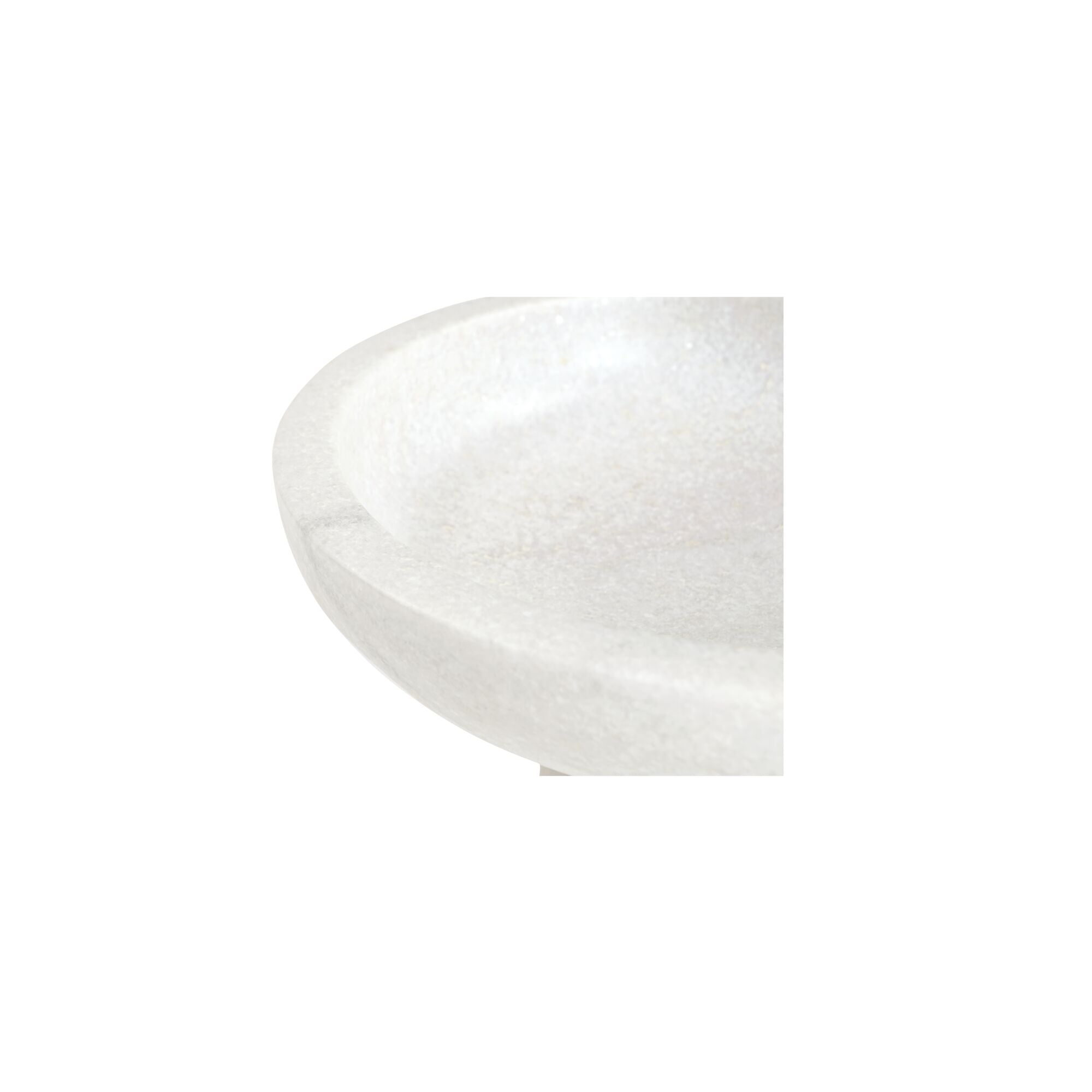 Palermo pedestal bowl by Moe's Home Collection, Rajnagar white marble, footed