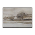 Pallini wall art by Renwil, cotton canvas, black oak veneer frame
