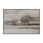 Pallini wall art by Renwil, cotton canvas, black oak veneer frame