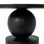 Paola accent table by Renwil, mango wood, matte black finish