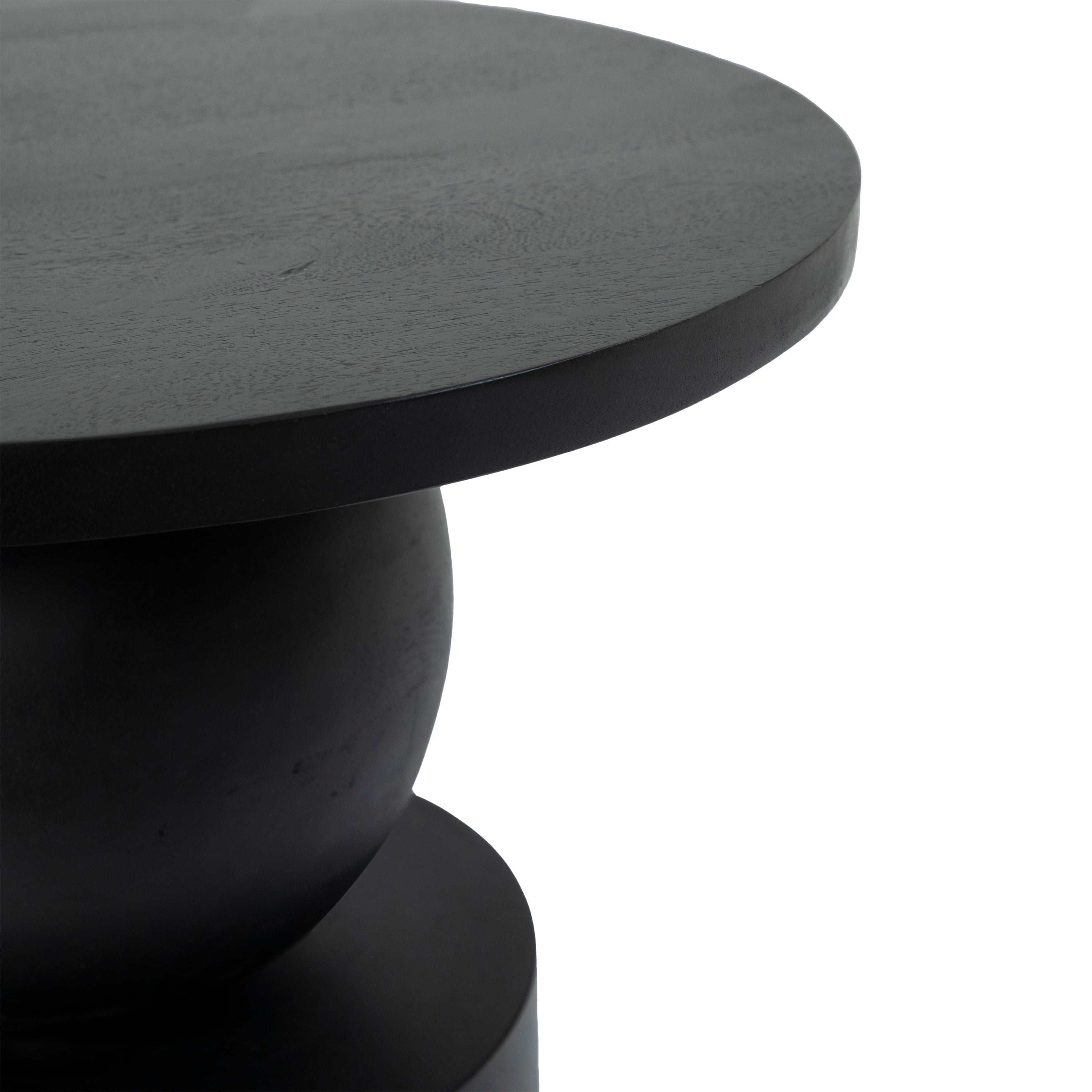 Paola accent table by Renwil, mango wood, matte black finish