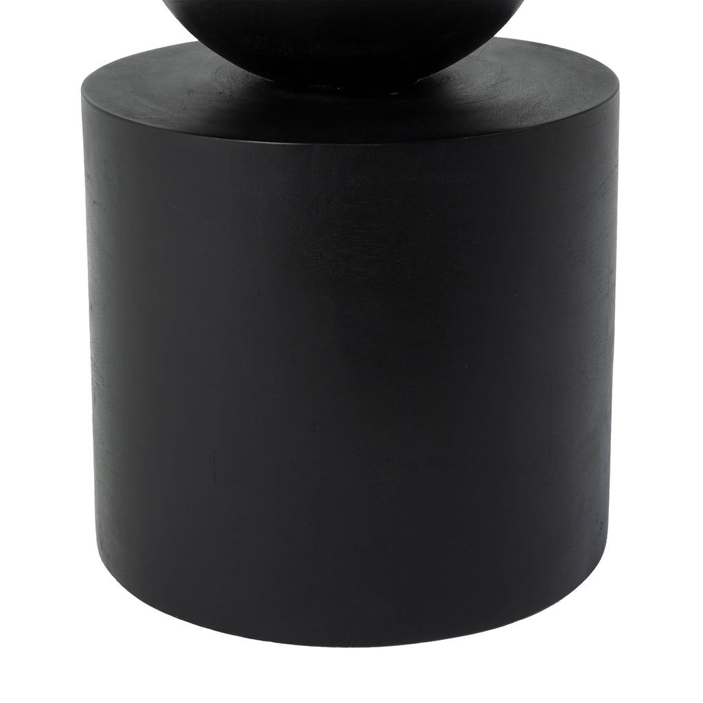 Paola accent table by Renwil, mango wood, matte black finish