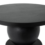 Paola accent table by Renwil, mango wood, matte black finish