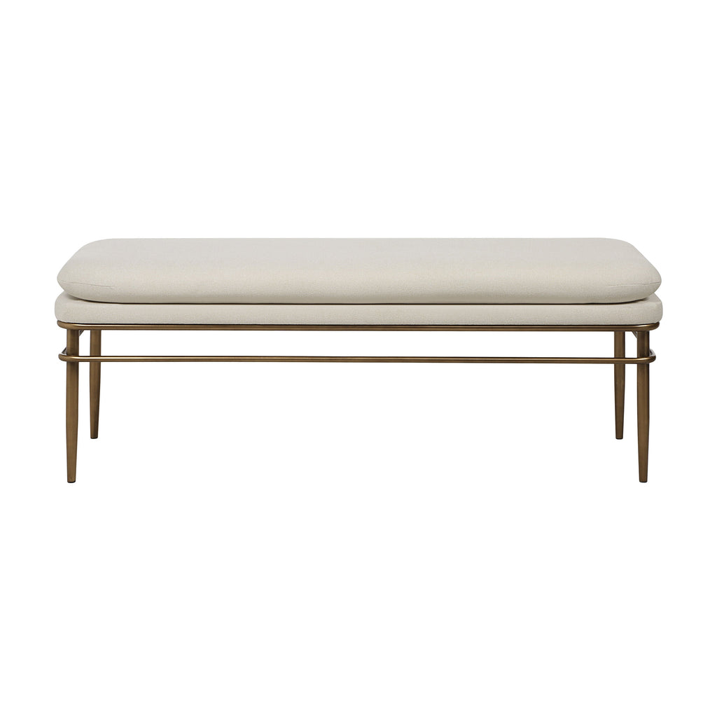 Paredes bench by Renwil, poly-linen, natural finish