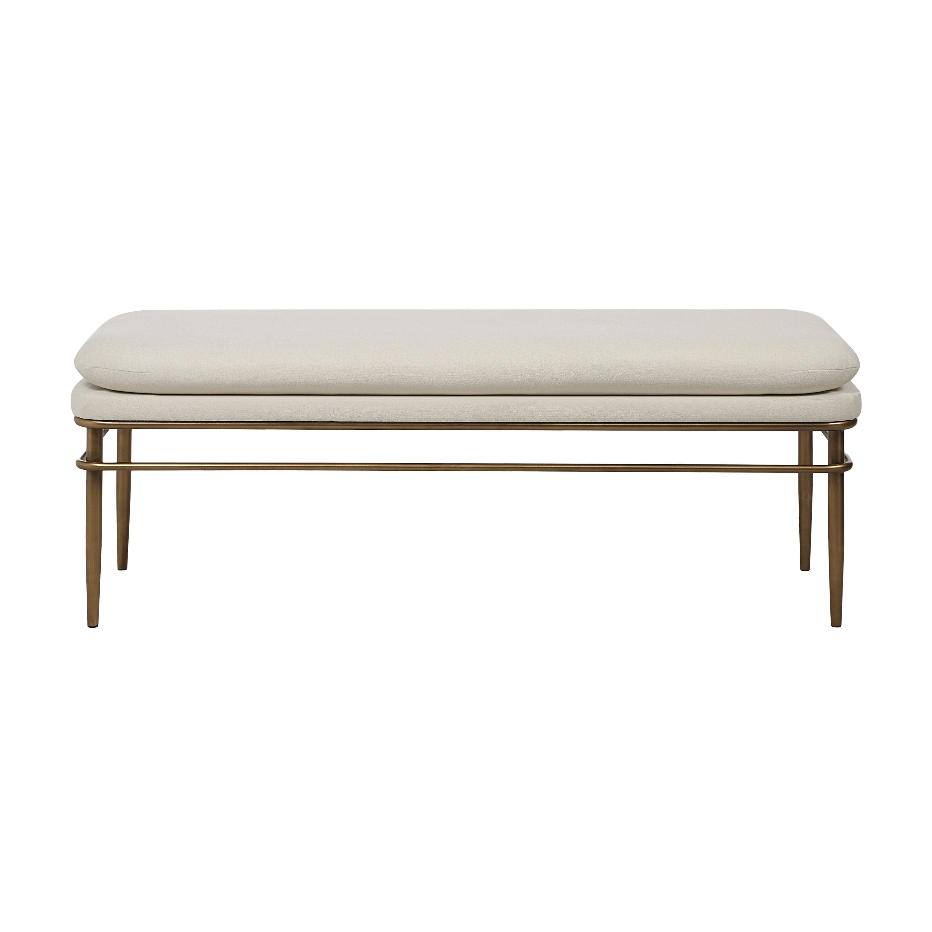 Paredes bench by Renwil, poly-linen, natural finish