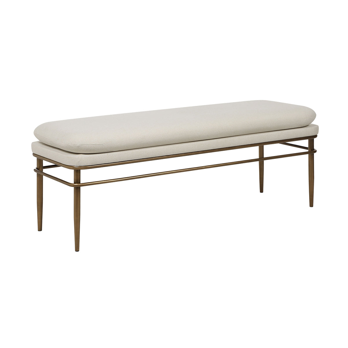 Paredes bench by Renwil, poly-linen, natural finish