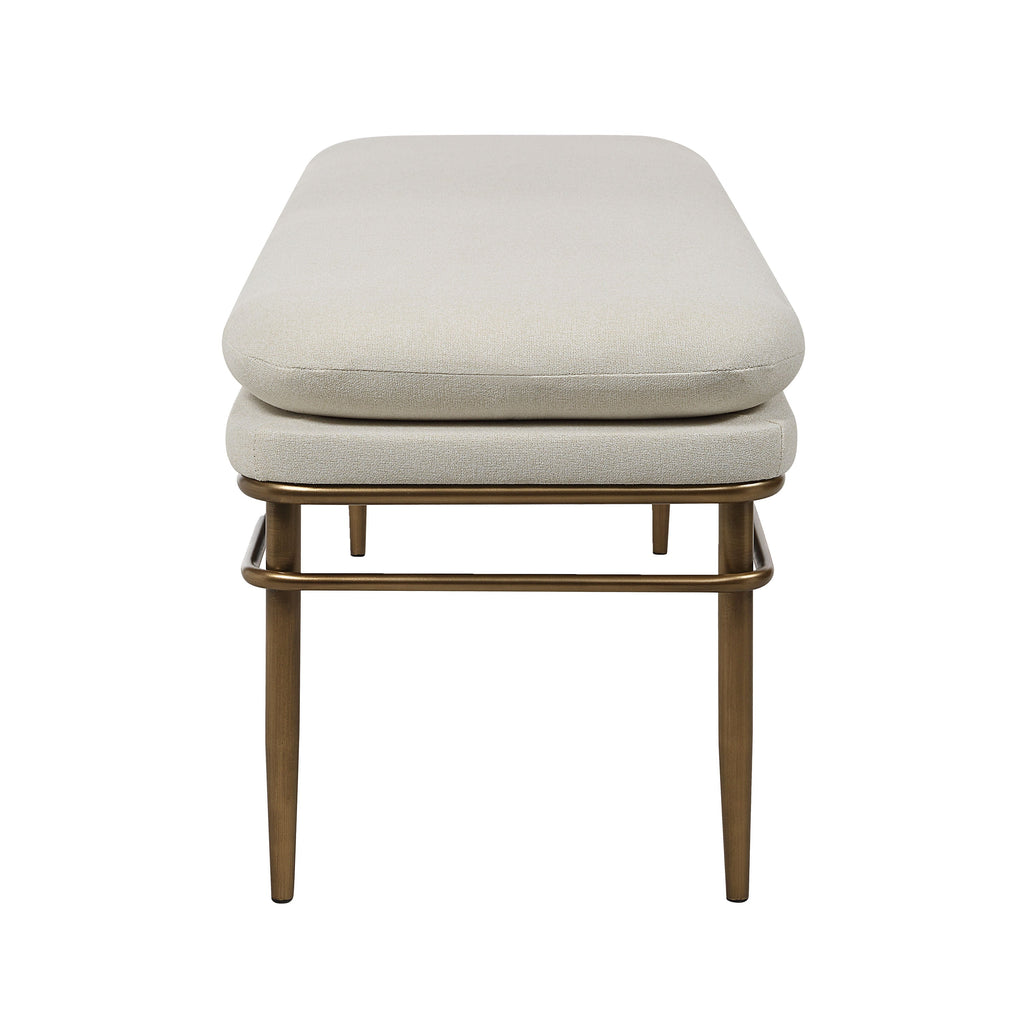 Paredes bench by Renwil, poly-linen, natural finish