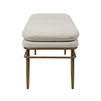 Paredes bench by Renwil, poly-linen, natural finish