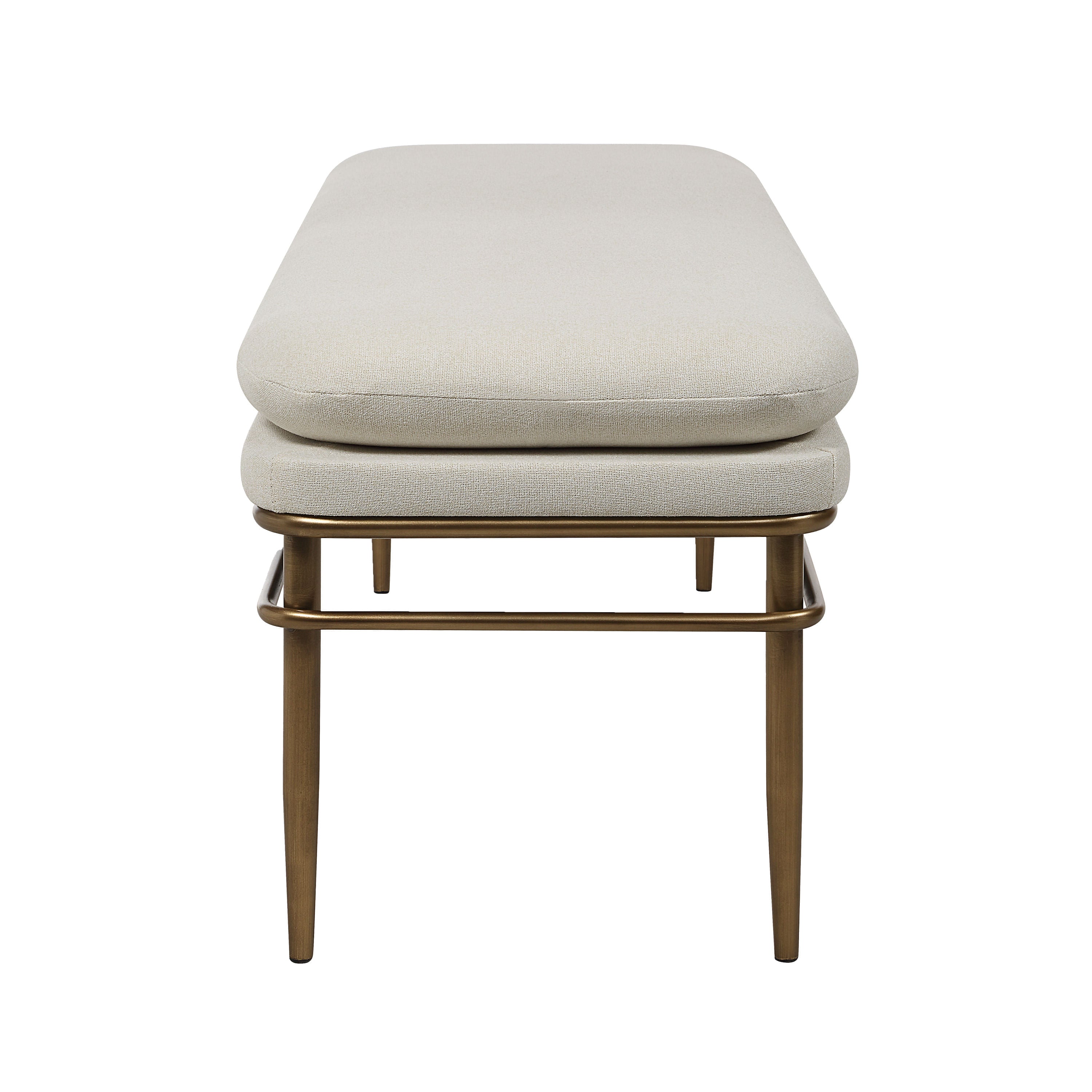 Paredes bench by Renwil, poly-linen, natural finish