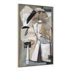Pascal wall art by Renwil, cotton canvas, medium walnut frame