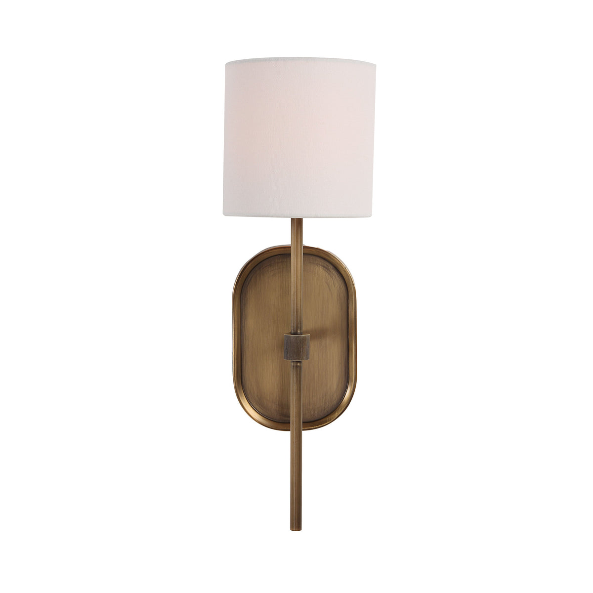 Peonia wall sconce by Renwil, forged iron, antique brass finish