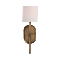Peonia wall sconce by Renwil, forged iron, antique brass finish