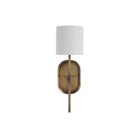 Peonia wall sconce by Renwil, forged iron, antique brass finish