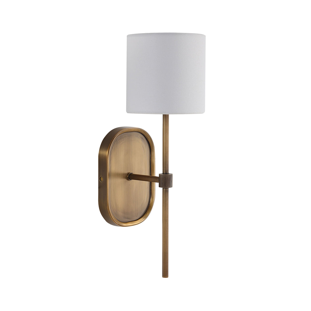 Peonia wall sconce by Renwil, forged iron, antique brass finish