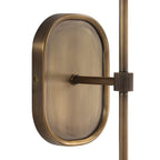 Peonia wall sconce by Renwil, forged iron, antique brass finish