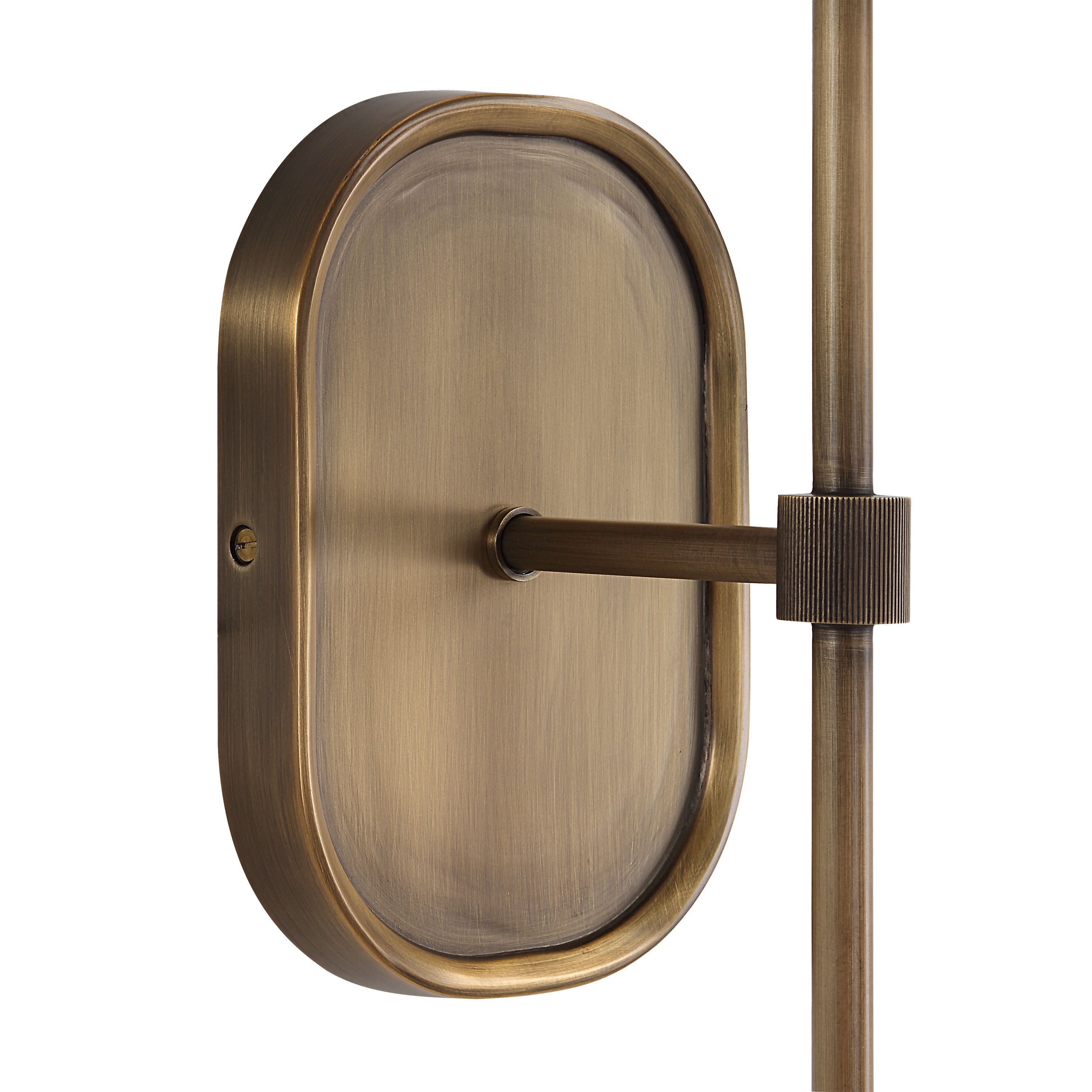 Peonia wall sconce by Renwil, forged iron, antique brass finish