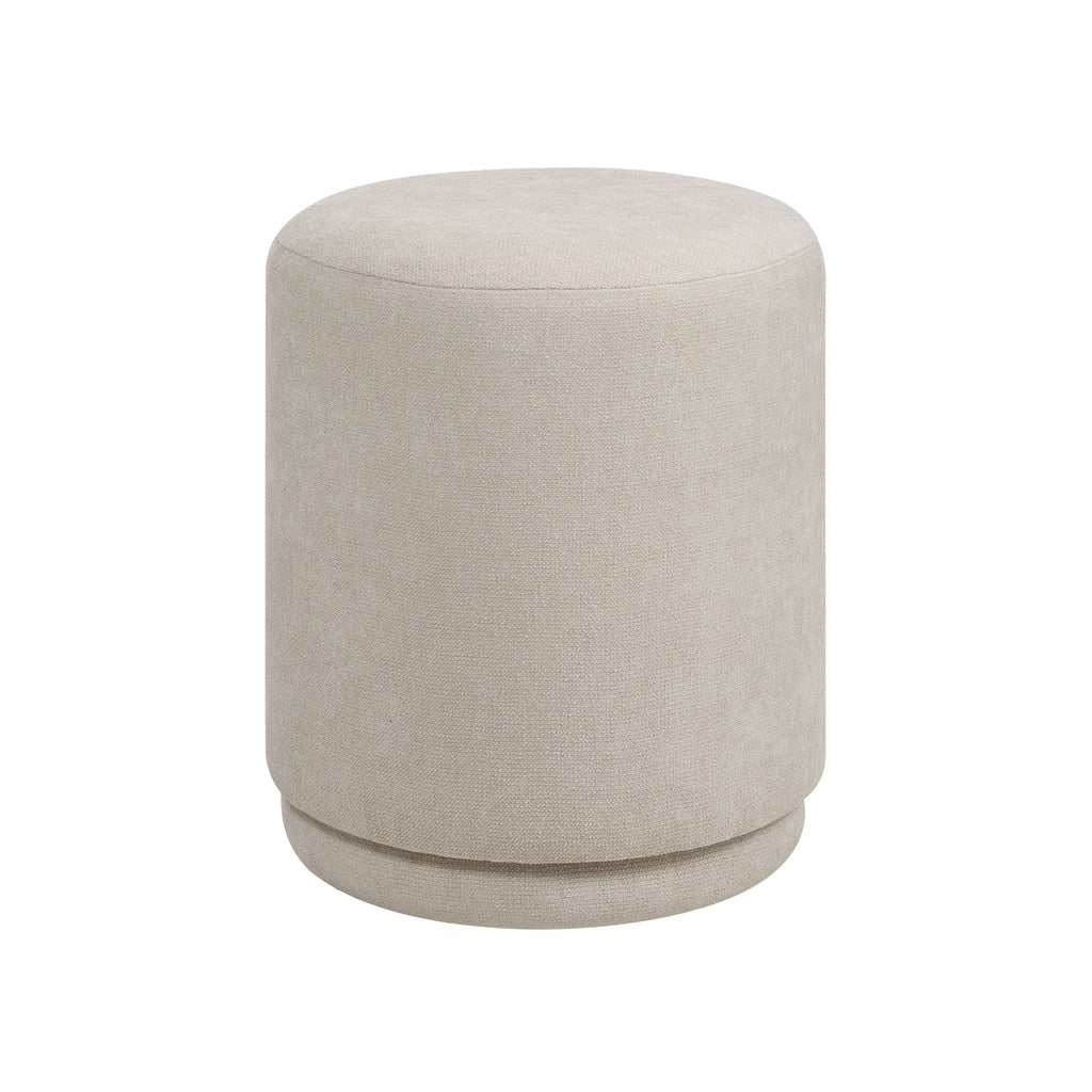 Persea ottoman by Renwil, chenille, cool grey finish