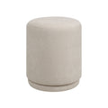 Persea ottoman by Renwil, chenille, cool grey finish