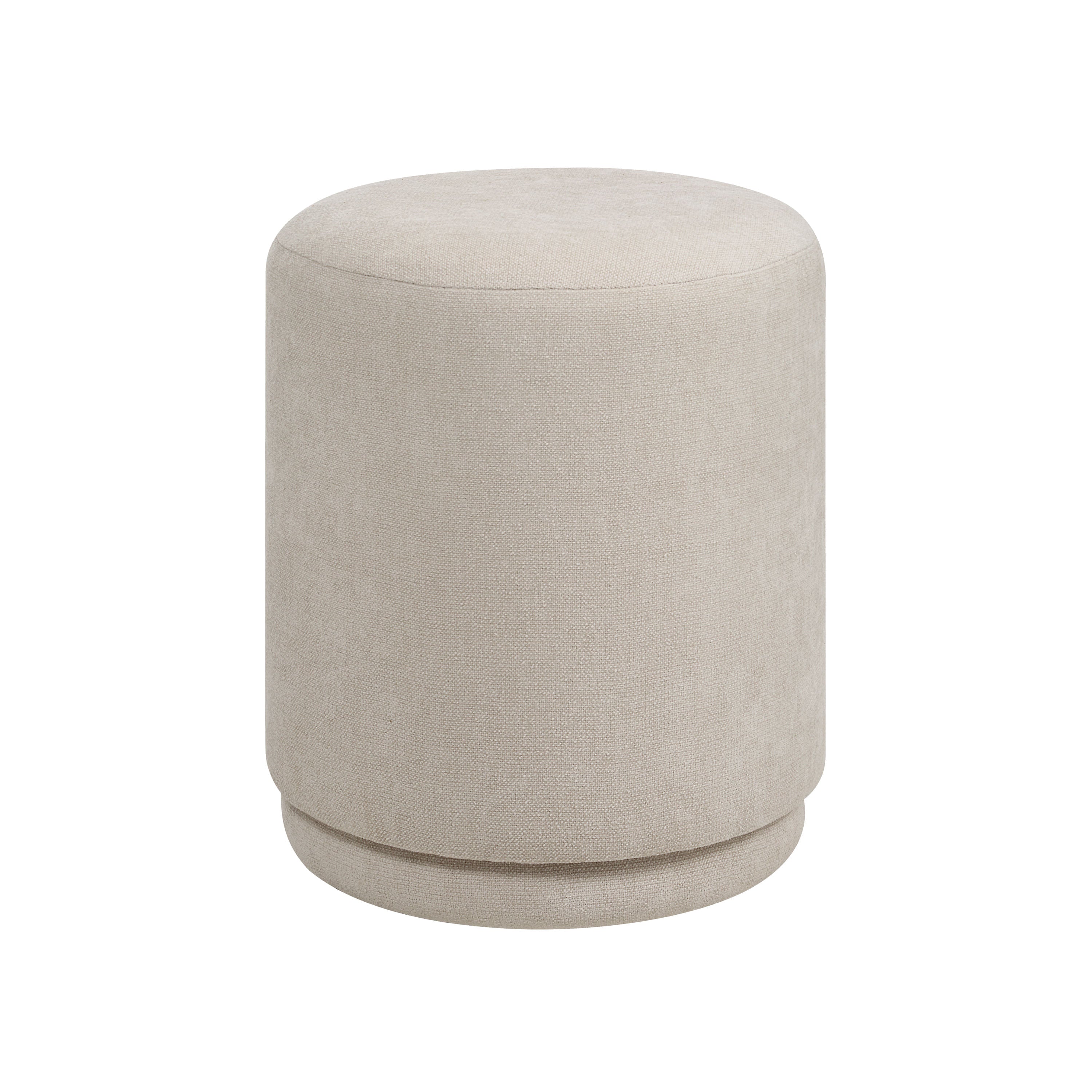 Persea ottoman by Renwil, chenille, cool grey finish