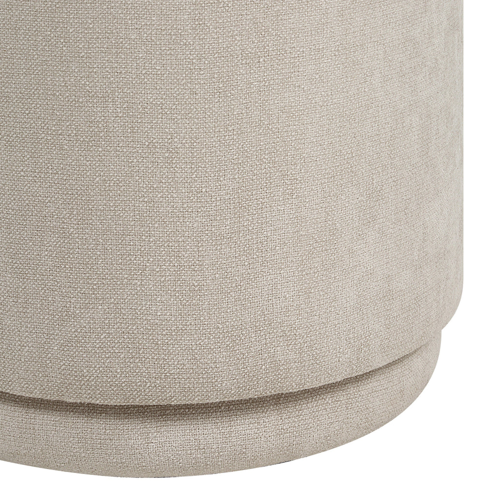 Persea ottoman by Renwil, chenille, cool grey finish