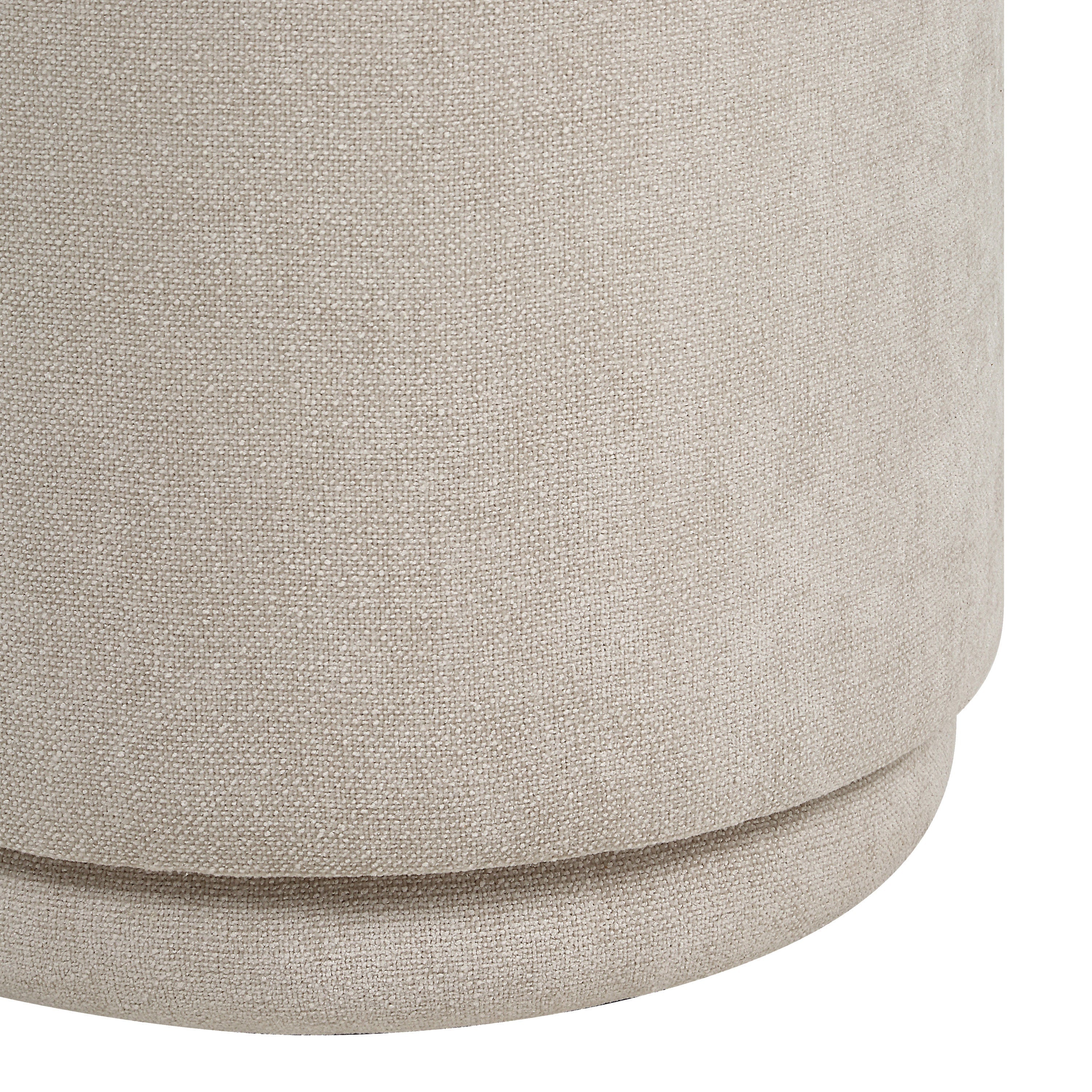 Persea ottoman by Renwil, chenille, cool grey finish