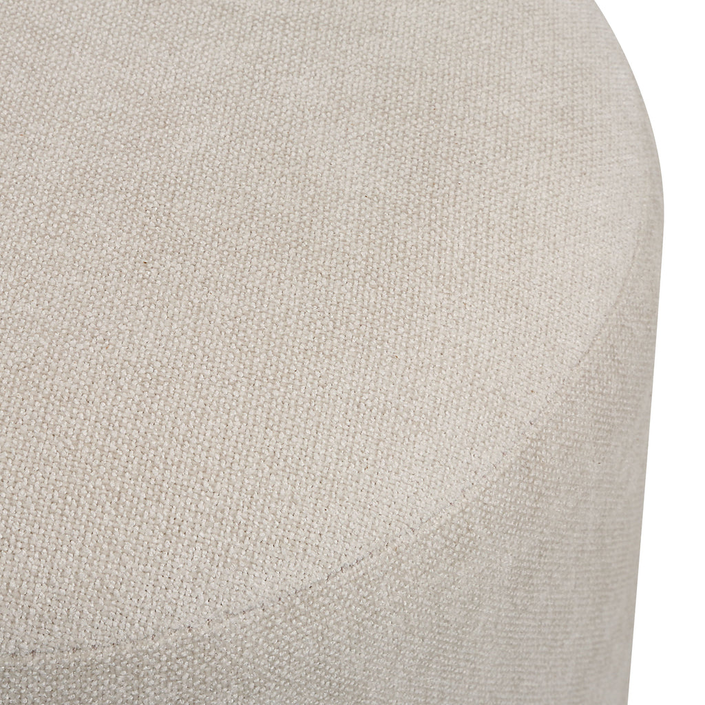Persea ottoman by Renwil, chenille, cool grey finish