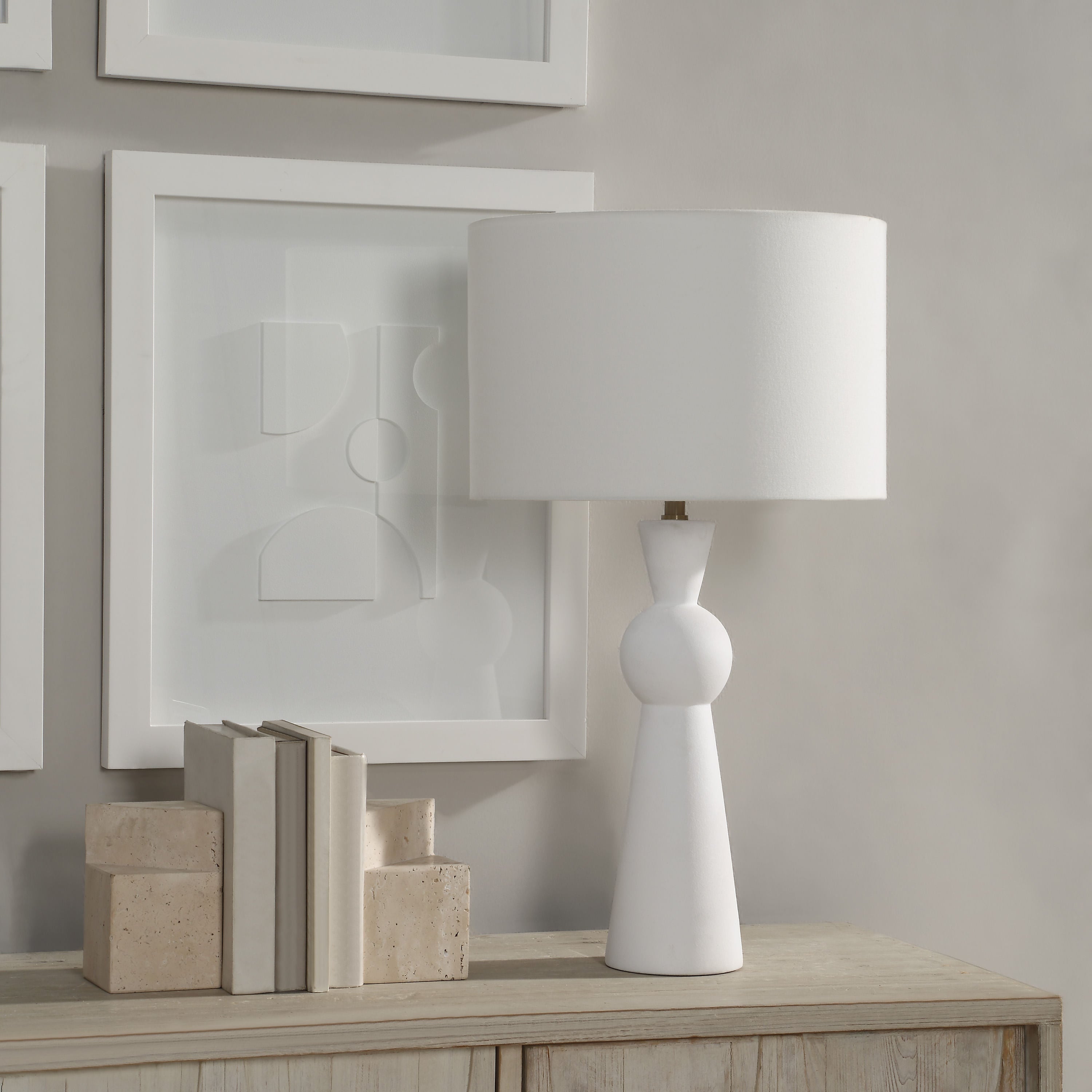 Petra table lamp by Renwil, ceramic base, hand-finished