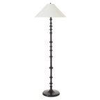 Petrus floor lamp by Renwil, cast aluminum, matte black finish