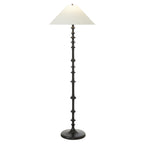 Petrus floor lamp by Renwil, cast aluminum, matte black finish