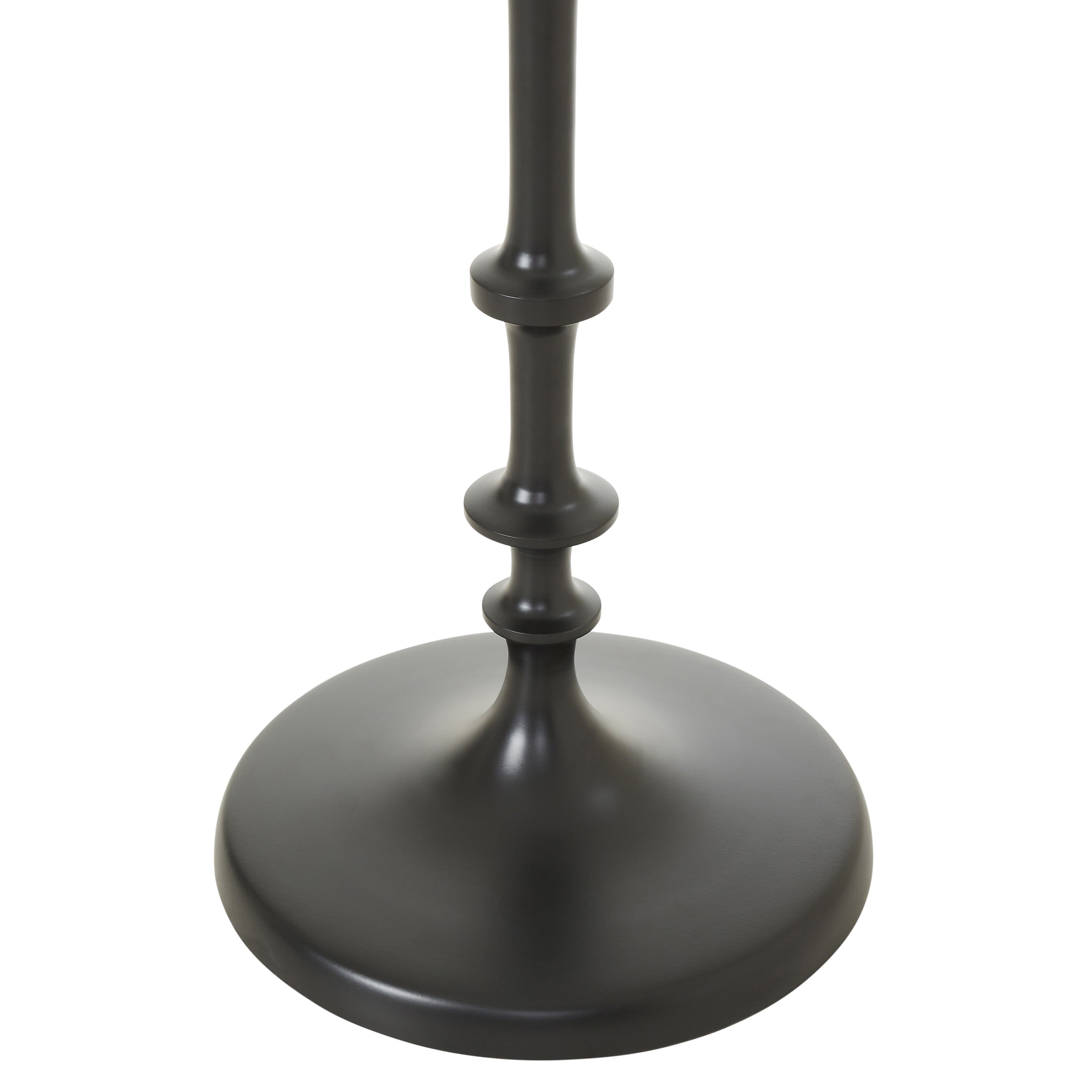 Petrus floor lamp by Renwil, cast aluminum, matte black finish
