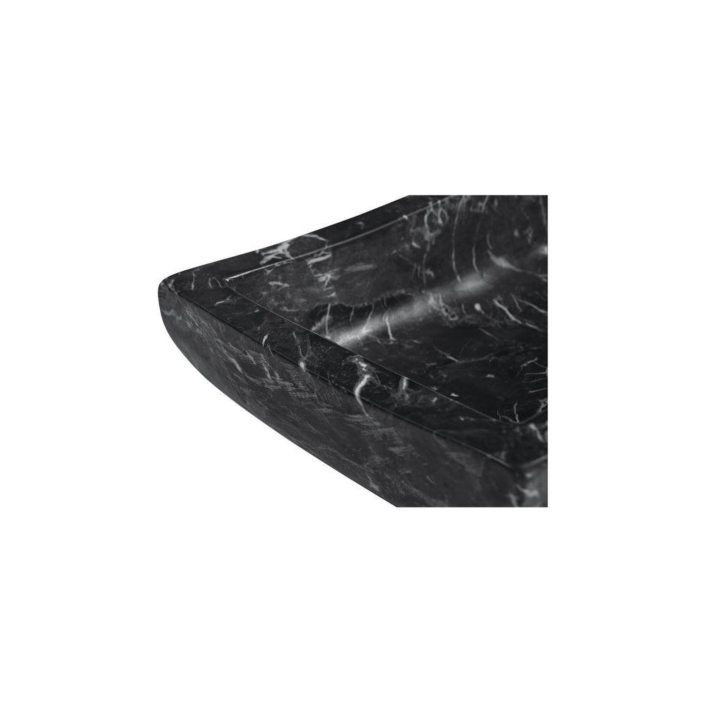 Piero basin by Moe's Home Collection, Selwara black marble, rectangular