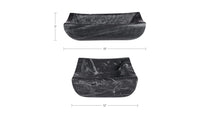 Piero basin by Moe's Home Collection, Selwara black marble, rectangular