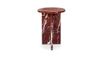 Marble Grace Accent Table - Rosso Levante Marble