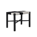 Plex stool by Renwil, mango wood, matte black finish