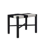 Plex stool by Renwil, mango wood, matte black finish