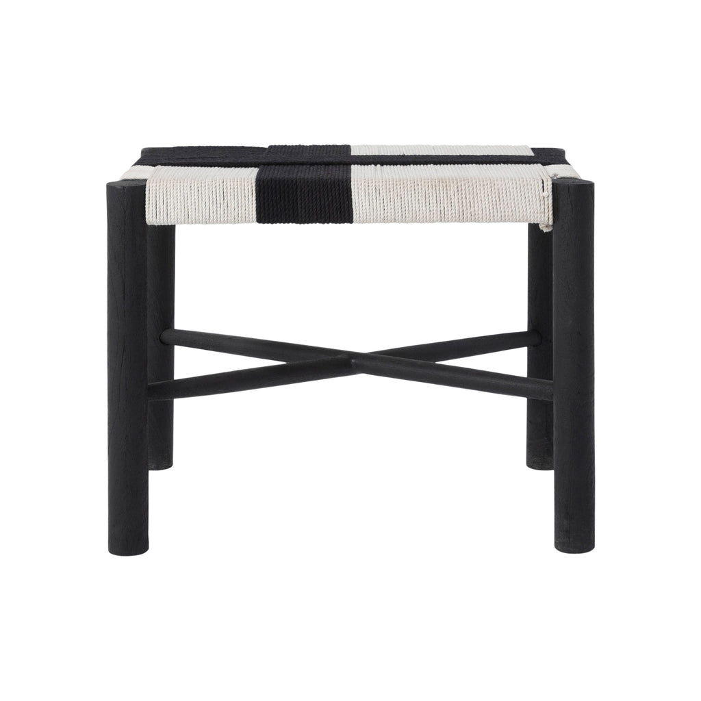 Plex stool by Renwil, mango wood, matte black finish