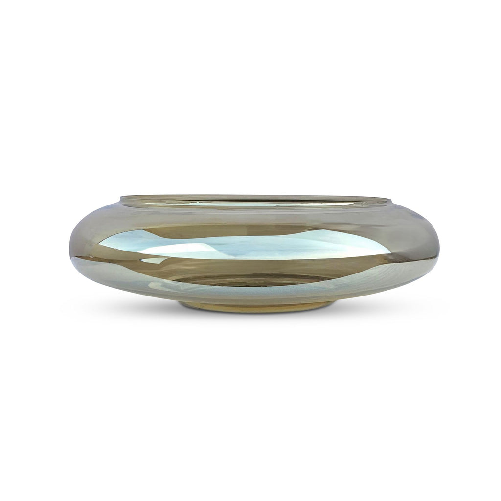 Polene bowl by Moe's Home Collection, smoky brown glass, hand-blown large