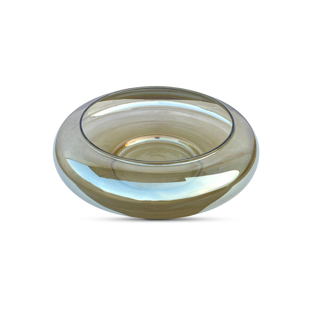 Polene bowl by Moe's Home Collection, smoky brown glass, hand-blown large