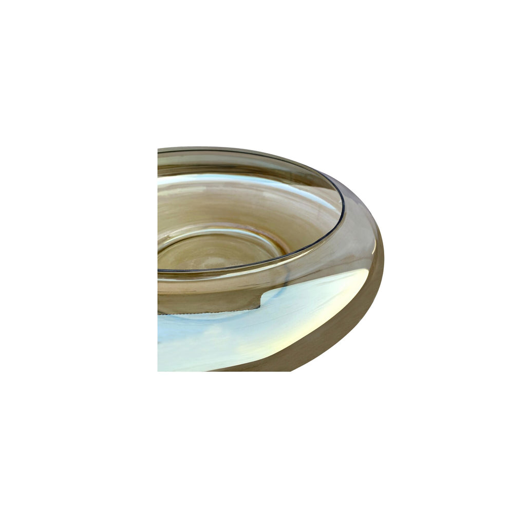 Polene bowl by Moe's Home Collection, smoky brown glass, hand-blown large