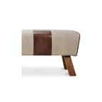 Pommel bench by Moe's Home Collection, upholstered performance fabric, natural wood base